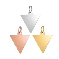 Bijoux pendentifs en acier inoxydable , Acier inoxydable 304, triangle, bijoux de mode, plus de couleurs à choisir, 15x19mm, 5PC/sac, Vendu par sac