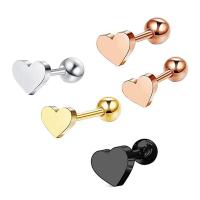 Gioielleria da Piercing orecchio in acciaio inox, 304 acciaio inox, Cuore, gioielli di moda & unisex, nessuno, 1.20x6x3mm, Venduto da PC