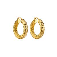 Messing Huggie Hoop Earring, gold plated, verschillende grootte voor keus & voor vrouw, Verkocht door pair