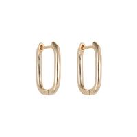 Messing Spring hoop oorbellen, gold plated, verschillende grootte voor keus & voor vrouw, 25x18mm, Verkocht door pair