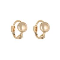 Orecchini cerchietti Hoop ottone, placcato color oro, stili diversi per la scelta & per la donna, 11x10mm, Venduto da coppia