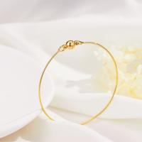 Messing Bangle, gold plated, mode sieraden & voor vrouw, 60mm, Verkocht door PC