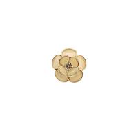 Broche de acrílico, con Perlas plásticas & metal, Flor, chapado en color dorado, diferentes estilos para la opción & para mujer & con diamantes de imitación, 19x19mm, 10PCs/Grupo, Vendido por Grupo