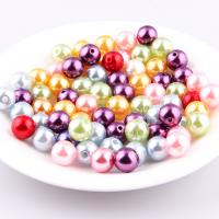 ABS plastiko karoliukai, ABS plastikas pearl, Turas, Pasidaryk pats, daugiau spalvų pasirinkimas, 6mm, Apytiksliai 200kompiuteriai/Krepšys, Pardavė Krepšys