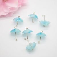 Acrylic Pendants with Plastic Pearl & Zinc Alloy Umbrella stoving varnish DIY Sold By Bag