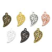 Zinklegering Leaf Hangers, Zinc Alloy, Blad, plated, DIY & hol, meer kleuren voor de keuze, nikkel, lood en cadmium vrij, 19x10mm, Verkocht door PC