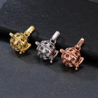 Floating Charms Pendant Brass plated micro pave cubic zirconia & for woman nickel lead & cadmium free 20-30mm Sold By PC