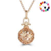 Flytande Locket Necklace, Mässing, plated, för kvinna & ihålig, fler färger för val, nickel, bly och kadmium gratis, 20-30mm, Längd Ca 38 cm, Säljs av PC