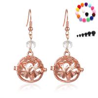 Pendientes de Gota en Latón, metal, con Cristal, chapado, para mujer & hueco, más colores para la opción, libre de níquel, plomo & cadmio, 20-30mm, Vendido por Par