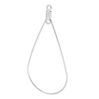 Roestvrij stalen sieraden Hangers, 201 Roestvrij staal, mode sieraden, oorspronkelijke kleur, 23x48x1mm, Gat:Ca 1mm, Verkocht door PC