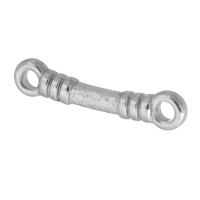 Rustfrit stål Connector, 201 rustfrit stål, mode smykker, oprindelige farve, 27x5.50x4mm, Hole:Ca. 2mm, Solgt af PC