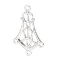 Roestvrij stalen sieraden Hangers, 201 Roestvrij staal, mode sieraden, oorspronkelijke kleur, 13x20x0.80mm, Gat:Ca 1mm, Verkocht door PC