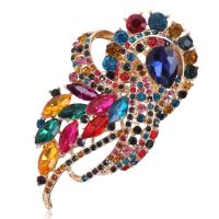 Rhinestone Brooch Zinc Alloy plated fashion jewelry & for woman & with rhinestone nickel lead & cadmium free Sold By PC