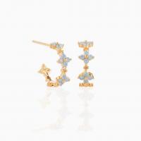 Brass Stud Earring plated fashion jewelry & for woman 18mm Sold By Pair