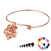 Drijvende Medaillon Armband, Messing, Bloem, plated, voor vrouw & hol, meer kleuren voor de keuze, nikkel, lood en cadmium vrij, 20-30mm, Binnendiameter:Ca 45mm, Verkocht door PC