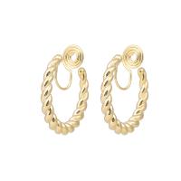 Brass Stud Earring gold color plated & for woman Sold By Pair