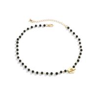 Collier acrylique, fer, avec Acrylique, avec 2.7inch chaînes de rallonge, Placage de couleur d'or, bijoux de mode & pour femme, protéger l'environnement, sans nickel, plomb et cadmium, Longueur Environ 13.7 pouce, Vendu par PC