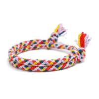 polyester et coton bracelet, Rond, fait à la main, bijoux de mode & pour femme, plus de couleurs à choisir, 11mm, Longueur 16-28 cm, Vendu par PC