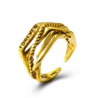 Žalvarinis Cuff Finger Ring, padengtą, Bižuterijos & unisex, daugiau spalvų pasirinkimas, 23mm, Pardavė PC