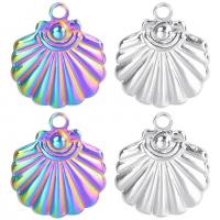 Bijoux pendentifs en acier inoxydable , Acier inoxydable 304, coquille, unisexe & styles différents pour le choix, plus de couleurs à choisir, 16x19mm, Longueur Environ 50 cm, Vendu par PC