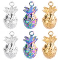 Bijoux pendentifs en acier inoxydable , Acier inoxydable 304, ananas, unisexe & styles différents pour le choix, plus de couleurs à choisir, 11x22mm, Longueur Environ 50 cm, Vendu par PC