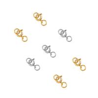 Brass Spring Ring Clasp Donut plated DIY nickel lead & cadmium free 6mm Sold By PC