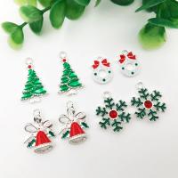 Zinklegering Kerst Hangers, Zinc Alloy, Kerstontwerp & verschillende stijlen voor de keuze & glazuur, nikkel, lood en cadmium vrij, Verkocht door PC