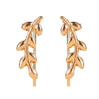 Lo zinco in lega Stud Earring, lega in zinco, Foglia, placcato, gioielli di moda & per la donna, nessuno, 23mm, Venduto da coppia