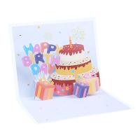 carta Biglietto di auguri 3D, Torta, Stampa, Pieghevole & Effetto 3D, 125x155mm, Venduto da PC