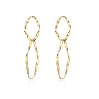 Messing oorhangers, gold plated, mode sieraden & voor vrouw, 64x21mm, Verkocht door pair