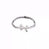 Ciúbach Zirconia Micrimhilseogra réiteodh Bracelet Prás, Bowknot, plátáilte, micrea réiteach zirconia ciúbach & do bhean, nicil, luaidhe & caidmiam saor in aisce, Fad Thart 6.5 Inse, Díolta De réir PC