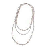 Collier de mode Multi couche, perle de plastique, avec laiton, avec 1.96inch chaînes de rallonge, trois couches & pour femme, Longueur Environ 23.6 pouce, Environ 27.5 pouce, Environ 33.4 pouce, Vendu par PC