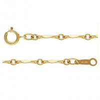 Gold Filled Chain Necklace 14K gold-filled Unisex golden Sold By PC