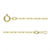 Gold-filled Collana catena, 14K pieno d'oro, unisex & formato differente per scelta, dorato, Venduto da PC