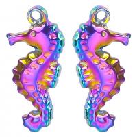 Rostfritt stål Animal Hängen, 304 rostfritt stål, Seahorse, Unisex, flerfärgad, 9x20mm, Säljs av PC