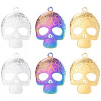 Acciaio inossidabile Skull Ciondoli, 304 acciaio inox, Teschio, unisex & Gioielli Halloween & stili diversi per la scelta & cavo, nessuno, 22x30mm, Lunghezza Appross. 50 cm, Venduto da PC