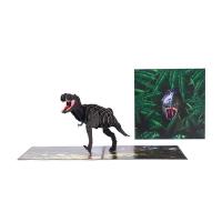 Papir 3D lykønskningskort, Dinosaur, håndlavet, Foldbare & 3D-effekt, 150x150mm, Solgt af PC