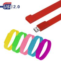 silicone bracelet de montre, avec interface USB, plus de couleurs à choisir, 207mm, Vendu par PC