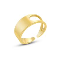 Acier titane Cuff Bague, unisexe & creux, plus de couleurs à choisir, 8mm, Taille:7, Vendu par PC