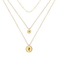 Collier d'acier titane, avec 5cm chaînes de rallonge, Plat rond, trois couches & pour femme, plus de couleurs à choisir, 12mm,20mm, Longueur Environ 35 cm, Environ 50 cm, Environ 60 cm, Vendu par PC