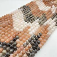 Moonstone Beads, Månesten, Runde, du kan DIY & forskellig størrelse for valg, gradient farve, Solgt Per Ca. 14.96 inch Strand