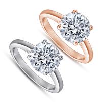 Zircon cubique Micro Pave Sterling Silver Rings, argent sterling 925, Rond, Placage, normes différentes pour le choix & pavé de micro zircon & pour femme, plus de couleurs à choisir, 8mm, Taille:4-10, Vendu par PC