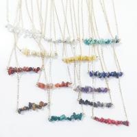 Natural Gemstone Necklace with Zinc Alloy irregular & Unisex Length Approx 15.74 Inch Sold By PC