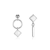 Boucle d'oreille bijoux en argent sterling, argent sterling 925, goutté d'époxy, pour femme & creux, plus de couleurs à choisir, 21*10mm,21*7mm, Vendu par paire