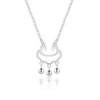 Colliers en argent sterling, argent sterling 925, avec 1.96 inch chaînes de rallonge, pour femme & creux, argent, 14.20x17.30mm, Longueur Environ 15.74 pouce, Vendu par PC