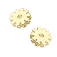 Cubic Zirconia Micro Pave bronze Pingente, cobre, cromado de cor dourada, joias de moda & DIY & micro pavimento em zircônia cúbica, dourado, 6x6x2mm, Buraco:Aprox 1mm, 10PCs/Lot, vendido por Lot