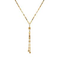 Colar de aço titânio, Partículas de aço, with 5cm extender chain, para mulher, dourado, 3mm,50mm, comprimento Aprox 42 cm, vendido por PC