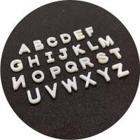 Natürliche Süßwasser Muschel Perlen, Süßwassermuschel, Alphabet-Buchstabe, DIY & verschiedene Stile für Wahl, weiß, 15mm, verkauft von PC