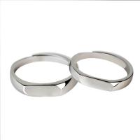 Anillos para Parejas, Plata de ley 925, chapado en platina real, Ajustable & Joyería, Vendido por UD