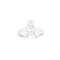 plastique composant d'écrou d'oreille, soucoupe, DIY, transparent, 9.50x5.50mm, 2000PC/sac, Vendu par sac